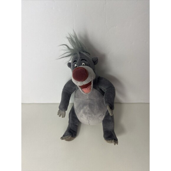 Baloo Disney Jungle Book Bear 8" Gray Stuffed Plush Vintage RARE Open Mouth - Picture 1 of 6